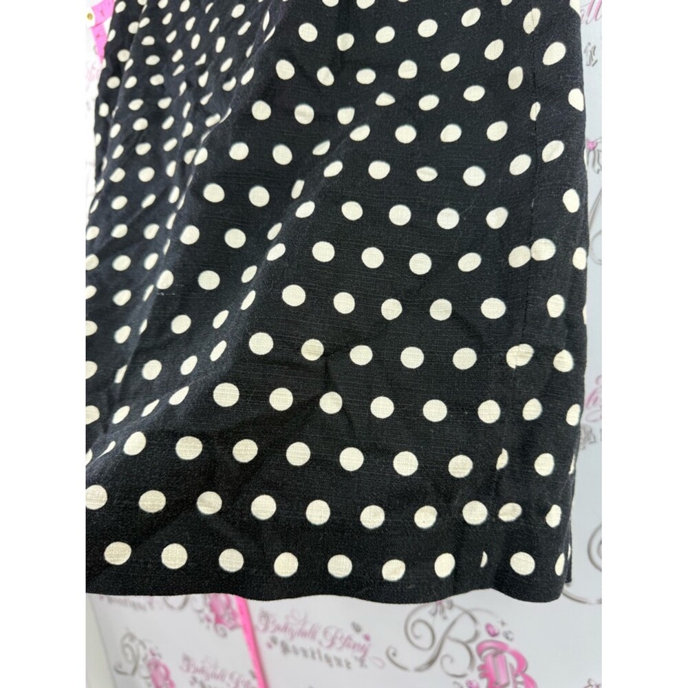 Banana Republic Midi Pencil Skirt dramatic casual Polka Dot Black and White - Picture 4 of 11